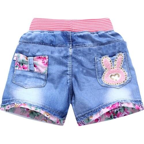 Baby Girls Denim Shorts for Girls 2021 Summer Elastic Waist Short Pants Clothing Children Casual Jeans