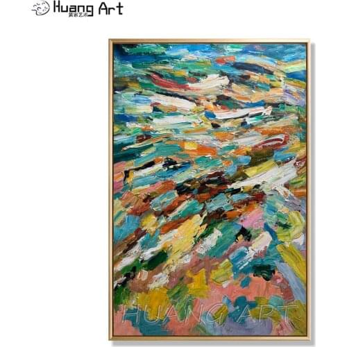 Hand-painted Abstract Palette Oil Painting on Canvas Modern Knife Oil Painting for Wall Art Decor Handmade Abstract Picture