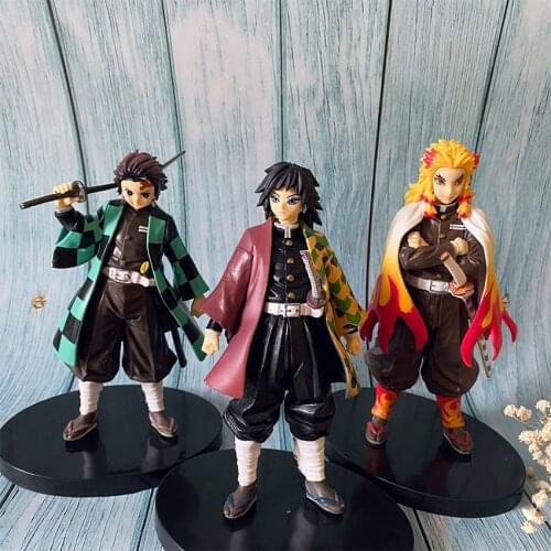 15-18cm Kimetsu No Yaiba Anime Figure Kyoujurou Figure ARTFX J Demon Slayer Agatsuma Zenitsu Figurine Toys