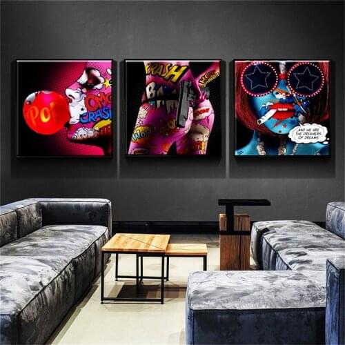 Graffiti Art Sexy Women Canvas Paintings Street Art Posters and Prints Wall Art Pictures for Living Room Cuadros Home Decoration