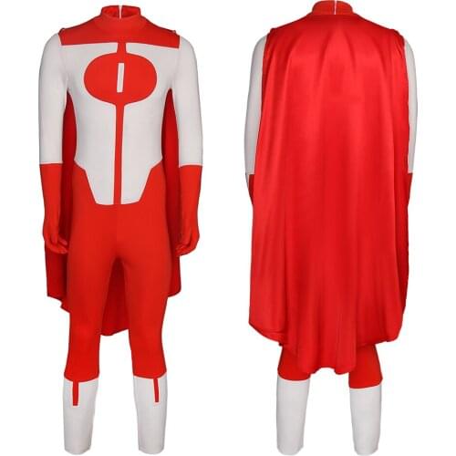 Cartoon Invincible Omni Man Cosplay Costume Nolan Grayson Uniform Jumpsuit Halloween Carnival Outfits