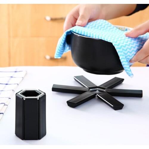 Kitchen Non-slip Folding Insulated Mat Heat Resistant Cushion Pad Trivet Placemat Table Heat Insulation Pan Pot Holder Coaster