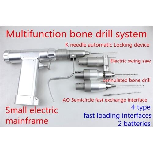 Medical small animal orthopedic instrument multifunction cannulated bone drill Electric swing saw hollow K needle AO interface