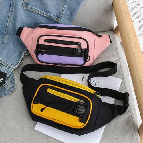 Fashion Casual Canvas Sports Shoulder Bags Cool Girl Canvas Pillow Shape Waist Packs Handbag Chest Bag Purse Clutch