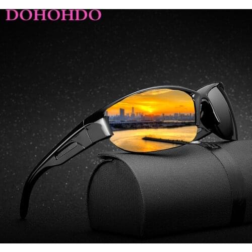 DOHOHDO Fashion Polarized Sunglasses Men Luxury Brand Designer Vintage Driving Sun Glasses Male Goggles Shadow UV400