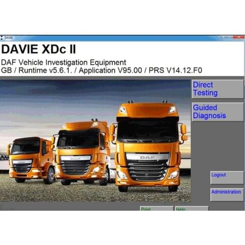 2019 year Newest DAF Davie Runtime 5.6.1 for paccar and DAF engine diagnostic software