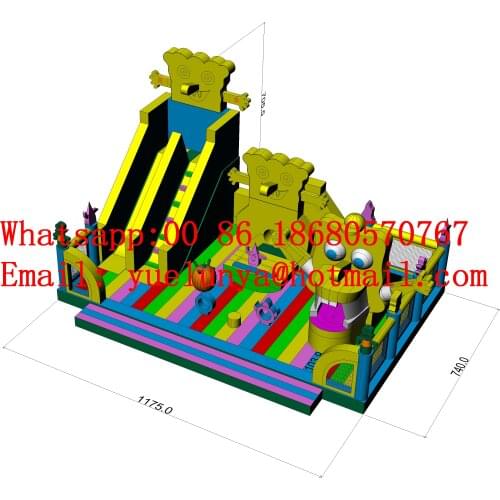 2019 new hot factory direct inflatable slide inflatable castle inflatable barrier combination large sponge baby trampoline