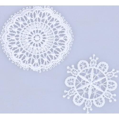 New 1:12 Scale Miniatures Furniture Decoration White Knitting Table Placemat for Dollhouse Life Scene Model Toy