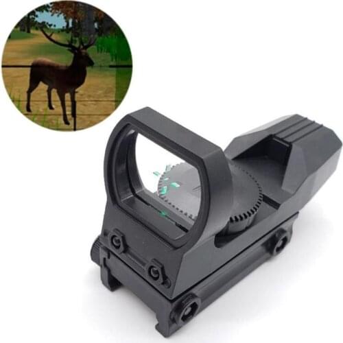 Hunting Tactical Holographic Reflex 4 Green Dot Sight Scope 20mm Plastic Black for Outdoor Camping Collimator Sight Dropshipping