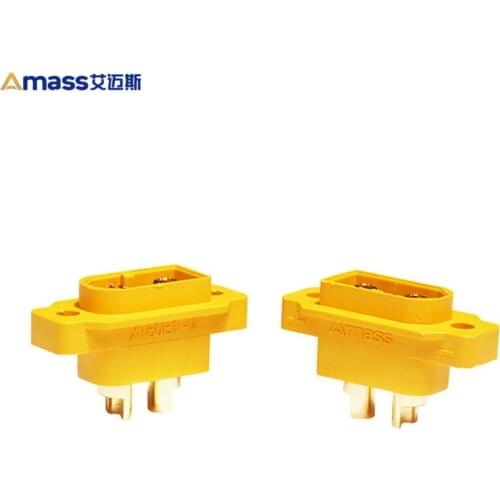 Original AMASS XT60E-M XT60E1-M Fixed XT60 Male Plug Connector for RC Model Airplane Helicopter FPV Racing Drone Vehicles DIY
