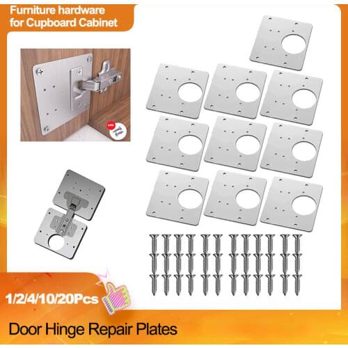 Hinge Repair Plate Rust Resistant Steel Home Improvement Furniture Cupboard Cabinet Door Hinges Repair Mount Tool