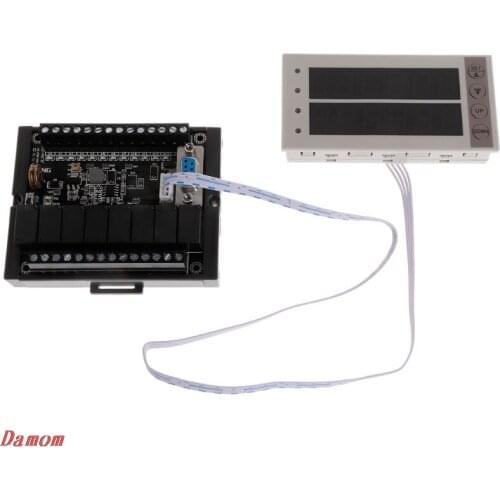 PLC FX1N-20MR & Rail Type Housing & PLC Display Relay Module Delay Module 10-28V