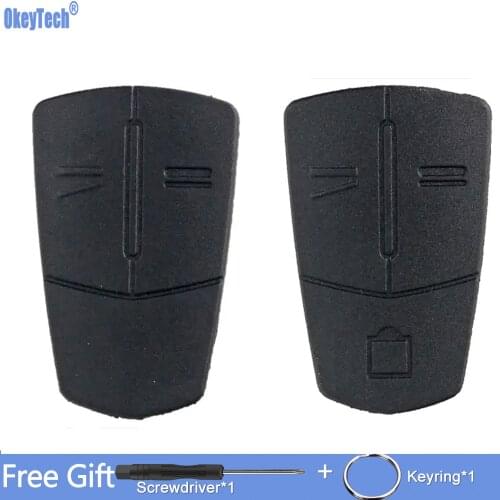 OkeyTech Auto Parts Replacement Push Button Rubber 2/3Buttons Pad For Car Vauxhall Opel Corsa D Astra H Vectra Auto Car Key Pad