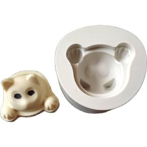 Cat Head Silicone Candy Mold For Coffee DIY Cake Decorating Tool Chocolate Mold Epoxy Resin Gypsum Mold K621