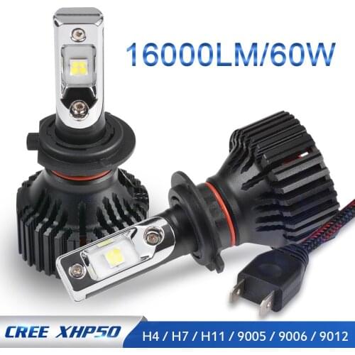 Katur 2pcs H7 Led Headlight XHP50 60W 16000Lm H4 H11 H16 H13 PSX24W PSX26W P13 9007 9004 9006 9012 H8 H9 5202 Led Fog Light Lamp