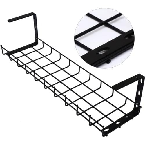 1pc Under Desk Cable Management Tray Iron Cable Organizer Cable Storage Rack Organizador De Cocina Storage Baskets