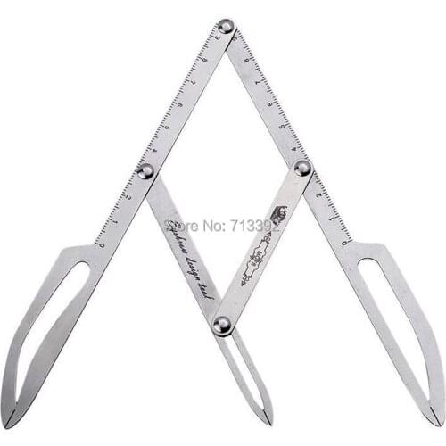 2017 Stainless Steel Eyebrow Ruler DIY Eyebrow Stencil Make Up Tool Beauty Girl