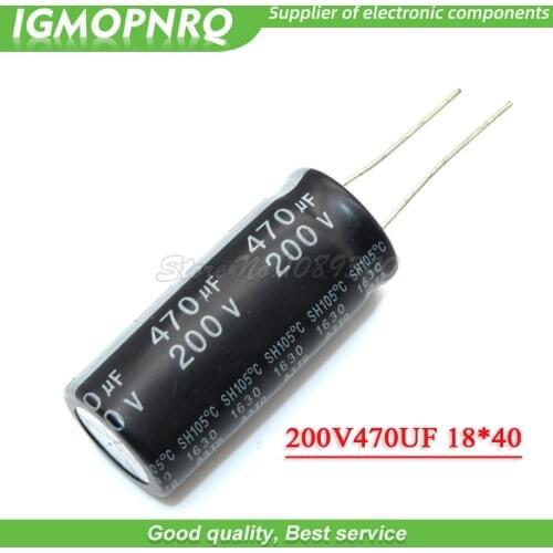 5pcs electrolytic capacitor 200V470UF 18*40 volume 470UF 200V 18*40MM 200V470UF