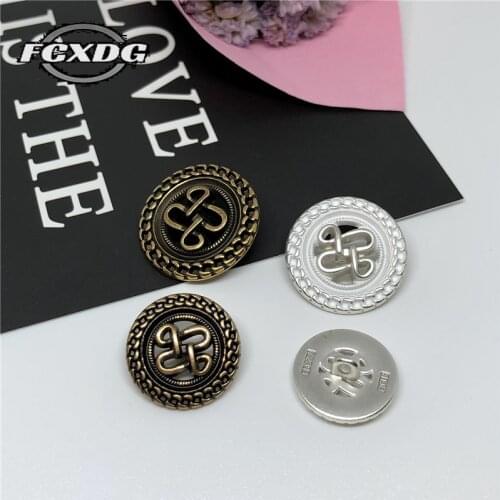 18/25mm Handmade DIY Sewing Accessories Buttons for Clothing Fashion Vintage Coat Buttons Sewing Supplies Metal Jacket Buttons
