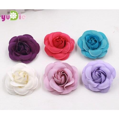 10pcs/lot 5cm Hand Craft Flowers Supplies Silk Rose Heads DIY Kissing Ball And Flower Arch Accessories Wedding Supplies flores