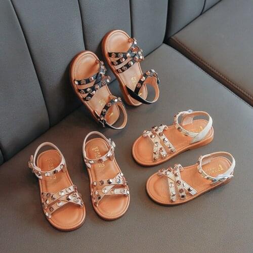 Children Shoes For Girl Boy 2021 New Casual Fashion Gladiator Active Kid Baby Toddler Leather Girls Sandals