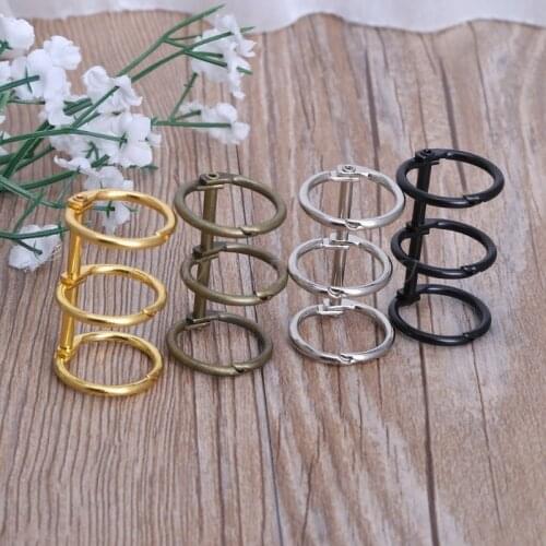 DIY Metal Clip 3 Holes Ring for Notebook Loose Leaf Diary Photo Album Binding Drop Shipping