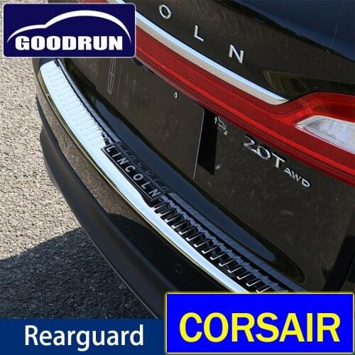 For Lincoln CORSAIR Car Rear Trunk Door Sill Trim Guard Tread Pedal Threshold Cover Bumper Protector