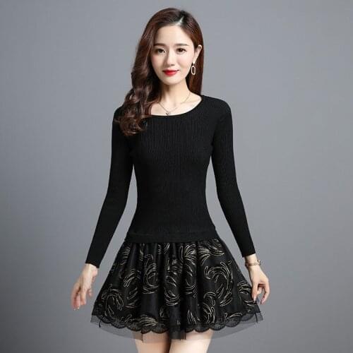 FZBIZLYV Fashionable Knitted Dresses