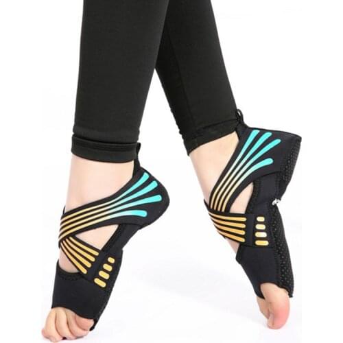 Hisea Neoprene Women Yoga Socks Anti-slip Five Fingers Straps Professional Fitness Adults Fingerless Gym Meias Aerial Yoga Shoes