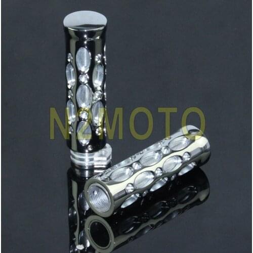 Chrome 1" Moto 1 Inch Hand Grip for Harley Honda Cafe Racer Custom Motorcycle 25mm Handlebar Grip Universal