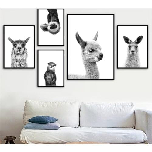 Room Decor Aesthetic Cute Animal Canvas Painting Wall Decoration Picture For Home Design Modern Unframed Poster Picture