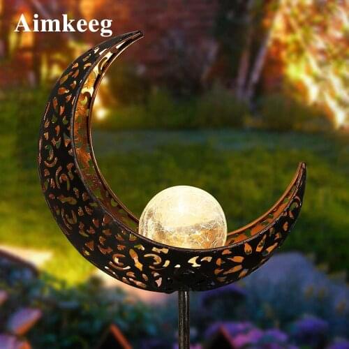 Creativity LED Solar Powered Moon Light Outdoor IPX6waterproof Courtyard Floor Colored Lamp for Garden Decoration Christmas Gift