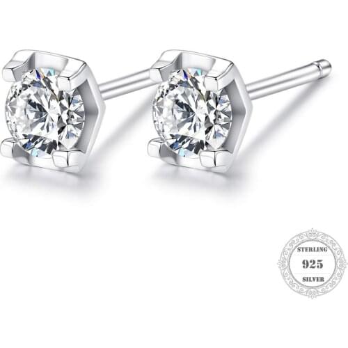 Round Pave Stud Earrings,Thomas Style Glam Fashion Good Jewerly For Women Girls,2020Ts Gift In 925 Sterling Silver,Super Deals
