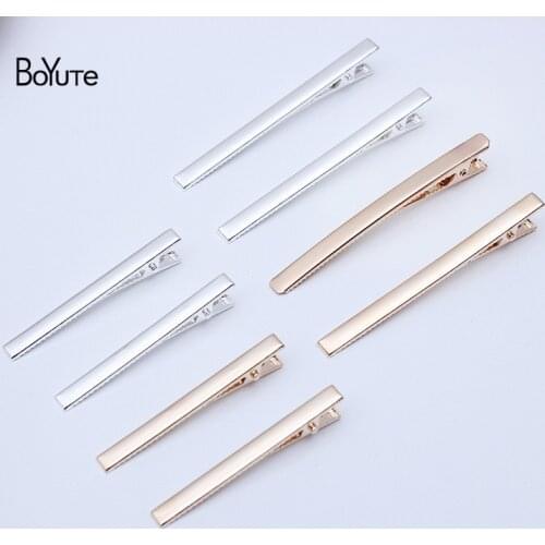 BoYuTe (50 Pieces/Lot) 6MM Width 60MM 80MM Length Metal Iron Hair Clips Handmade DIY Jewelry Accessories Wholesale