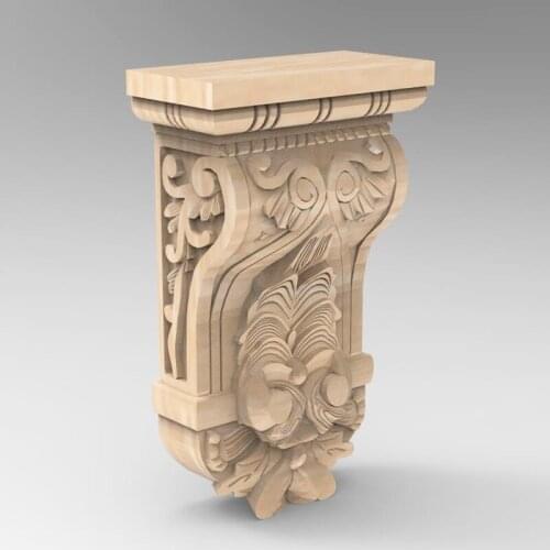 3D STL Model Supports Stands Legs for CNC Router Aspire Artcam Part of Corner or Column Carving Machine Relief _ decor 816
