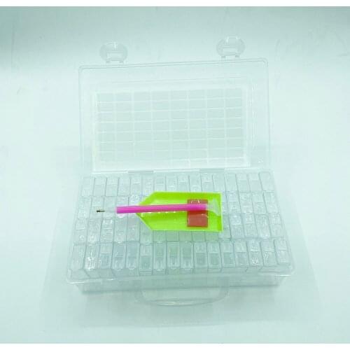 64/128/192/256 Pcs Diamond Painting Cross Stitch Tools Beads Container Embroidery Storage case Accessory Mosaic Convenience Box