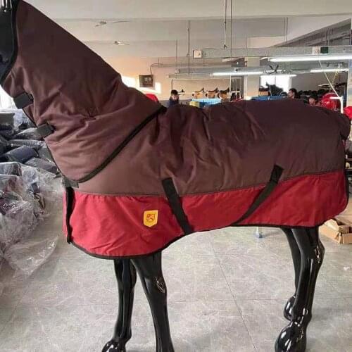 New Winter Rugs Thickened 900D Rain-proof And Cold-proof Horse Pony Covering Brown And Deep Blue