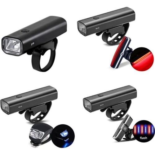 New USB Rechargeable Bicycle Headlight Night Ride Mountain Bike Warning Light