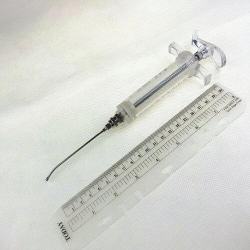 Gavage Crop Needle Feeding Syringe 20ml W 2.0mm x 90mm #20 Curve, Animal Feeding Needle, Oral Syringe