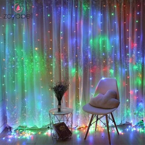 Fairy Curtain Lights Christmas Garland Lights LED String Light for Xmas New Year Wedding Party Garden Decorative Holiday Lights