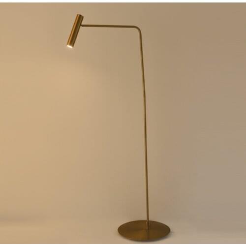 Modern LED Floor Lamp Gold Metal Standing Lamps Floor Light Creative For Bedroom Hotel Art Decoration Home Floor Lighting FA028
