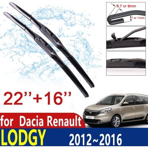 For Dacia Renault Lodgy 2012~2016 2013 2014 2015 Front Windscreen Windshield Wipers Blades Auto Car Wiper Blade Accessories