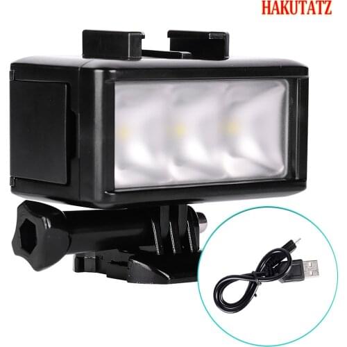 Ultra Bright 30M Waterproof Underwater LED High Power Flash Light For Gopro Canon SLR Cameras Fill Lamp Diving Video Lights Moun