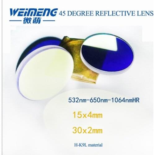 Weimeng 45 degree laser reflective lens H-K9L three point wavelength circular shape Laser cutting welding engraving machine