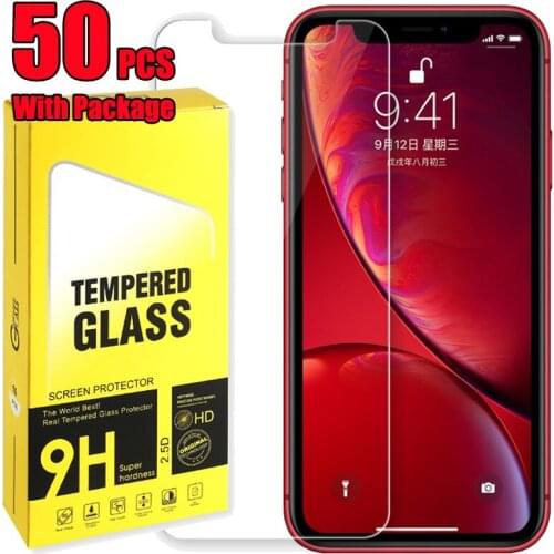 50pcs 2.5D Premium Tempered Glass Screen Protector Film Guard For iPhone 13 Pro Max 12 Mini 11 XS XR X 8 7 6 Plus SE With Box