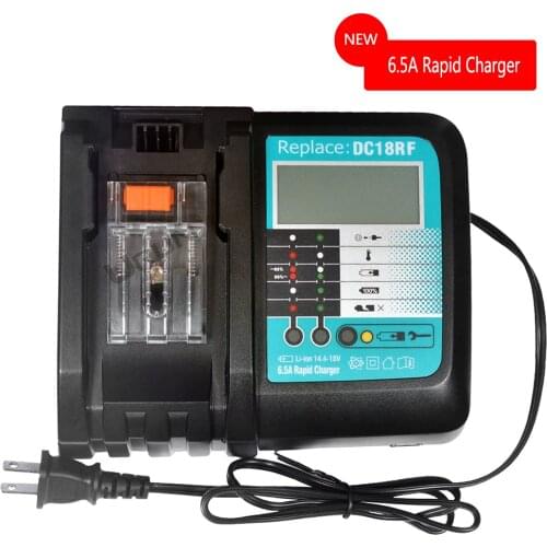 6.5A Battery Rapid Charger with LCD Screen For Makita 14.4V 18V BL1830 BL1430 BL1415 BL1420 BL1840 BL1850 BL1860 DC18RC DC18RF