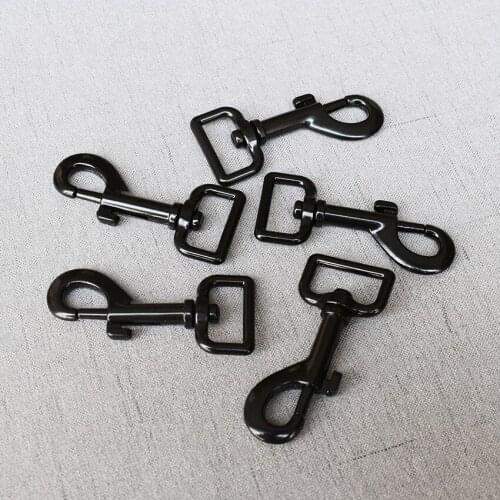 100 Pieces 25mm Black Metal Clasps Lobster Strap Bag Buckles Dog Collar Swivel Trigger Clips Snap Hook Leather Belt DIY
