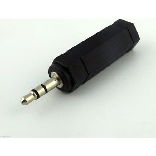 1pcs 3.5mm 1/8" Male Plug Stereo to 6.35mm 1/4" Female Audio Adapter Converter New