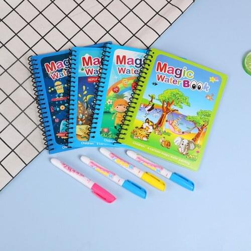 1pcs Magical Book Water Drawing Montessori Toys Reusable Coloring Book Magic Water Drawing Book Sensory Early Education Toys