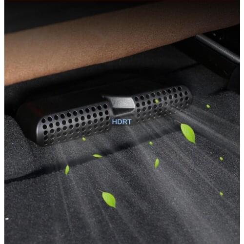 2Pcs Black Car Auto Front Seat Under Air Vent Outlet Dust Cover Trim Dustproof Fit For BMW X5 G05 2019 2020 2021
